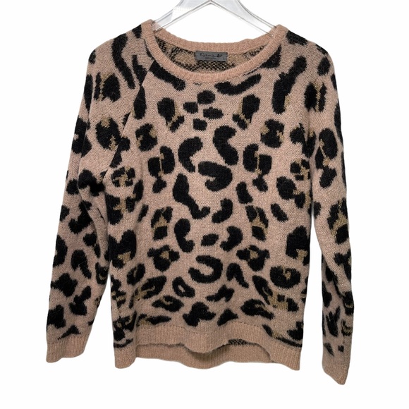 ELSAMANDA X ANTHROPOLOGIE Italian Leopard Sweater - Picture 2 of 7